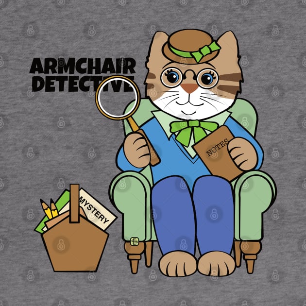 Armchair Detective Woman Cat by Sue Cervenka